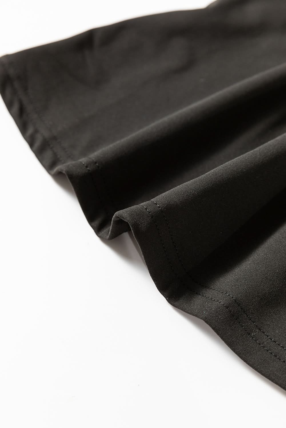 Chic black scoop neck thermal top - Love Salve